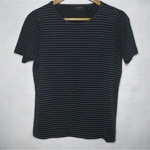 Liz Claiborne Collection top women's size large striped Stripes Horizontal Lines